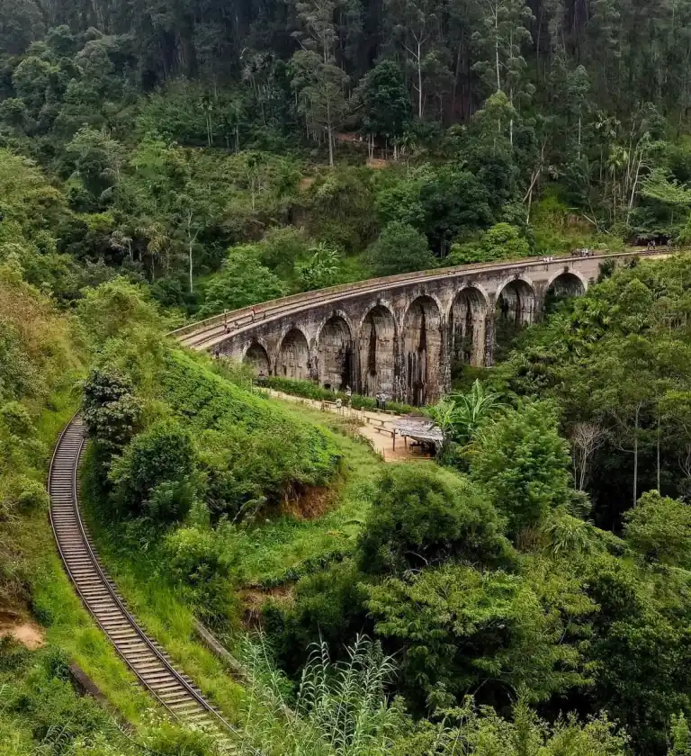 Nine Arch Bridge in Sri Lanka's hill country